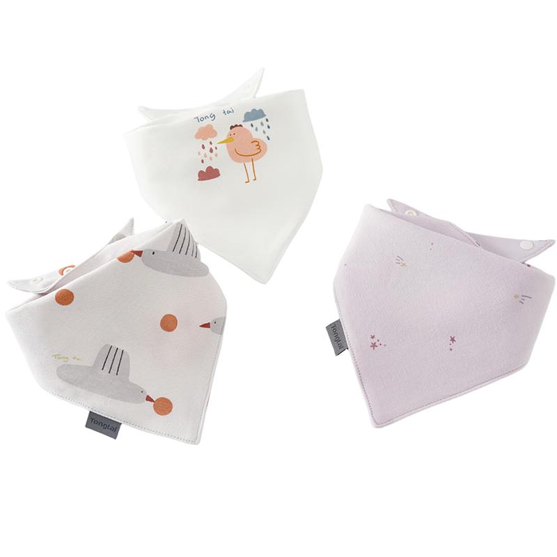 TONGTAI Хлопковая бандана-слюнявчик для новорожденных 42x21cm