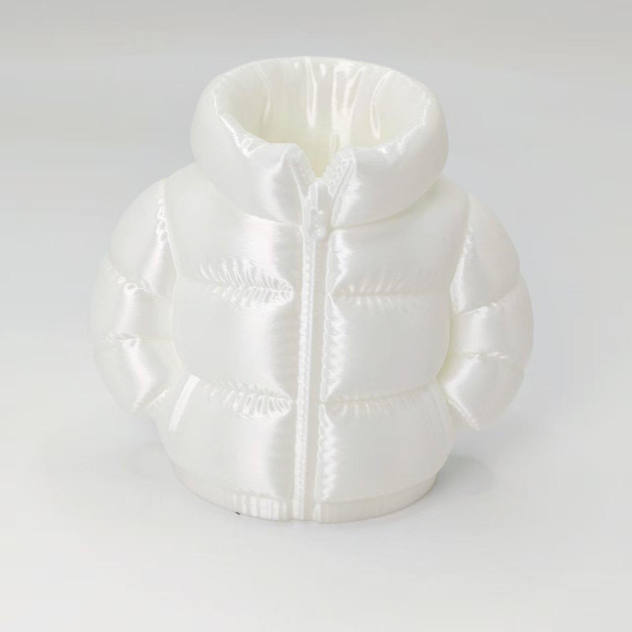 

3D Printing Down Jacket Style Pen Holder - Student & Office Desk Organizer 10*9.5 cm