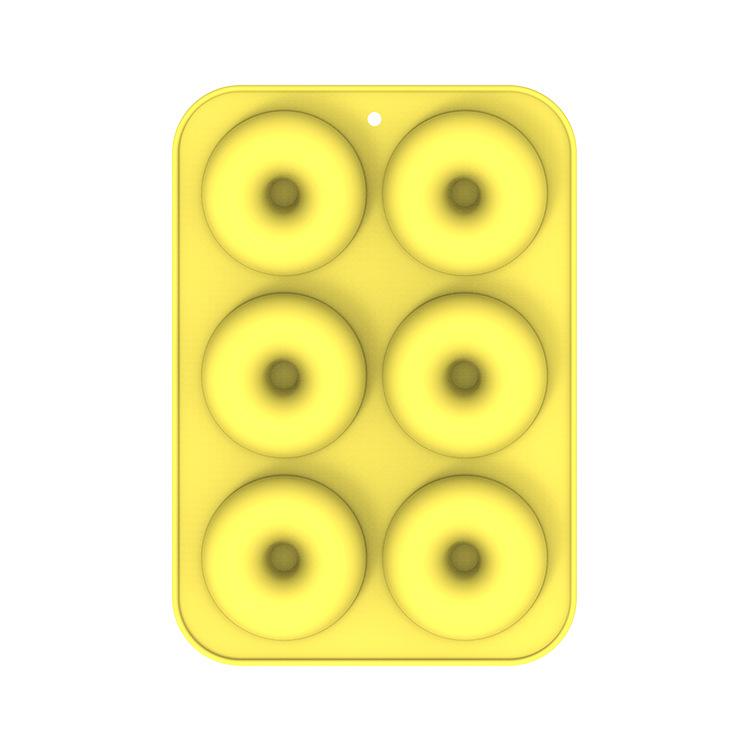 Silicone Donut Mold 6-hole Baking 1pcs Food Grade Bread Cake Bagel Baking Tray Heat-resistant Microwave Kitchen Use