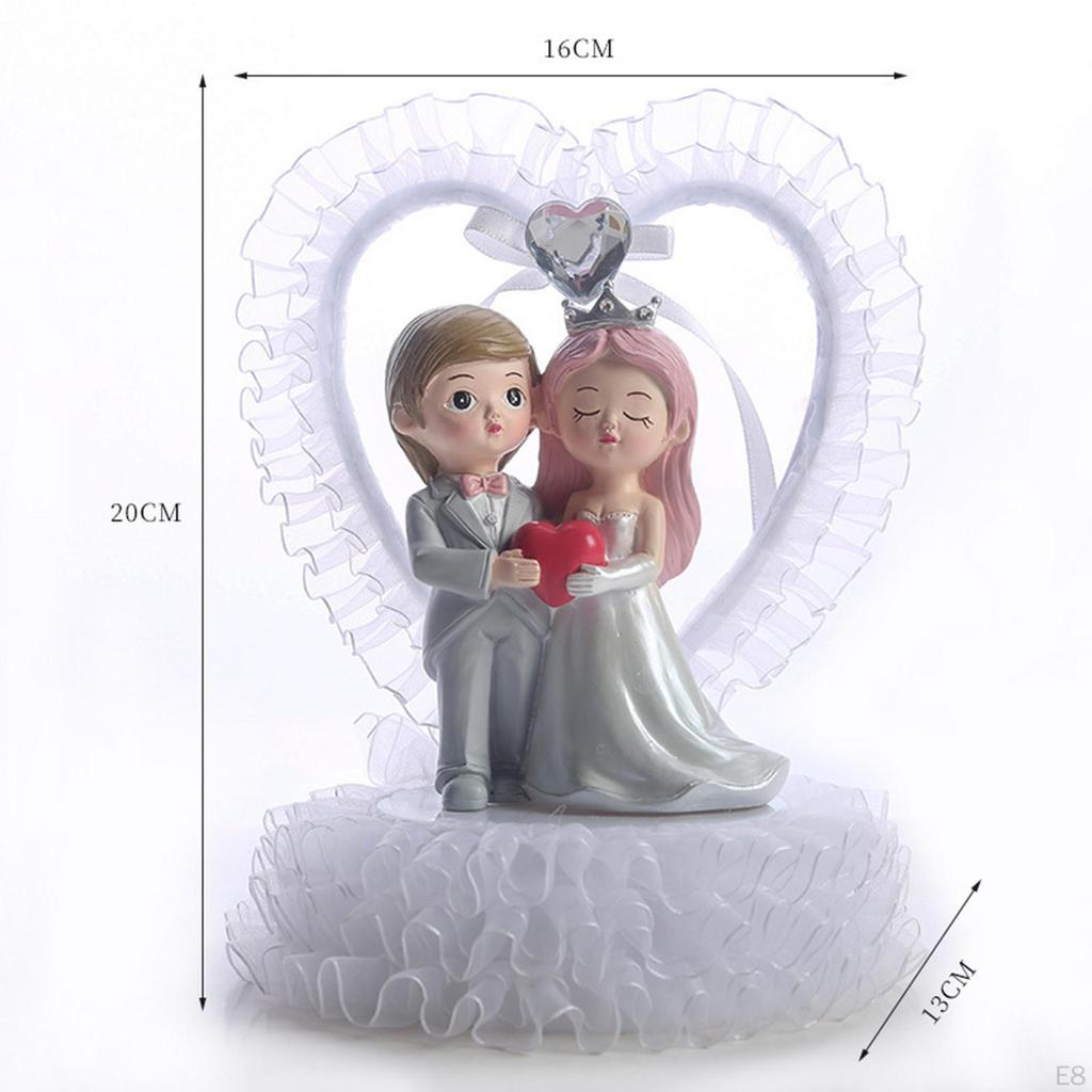 STIL Fshi Synthetisches Harz Ornment Hochzeitstortenaufsatz Handwerk Spaß Eher Souvenir Dekorationen