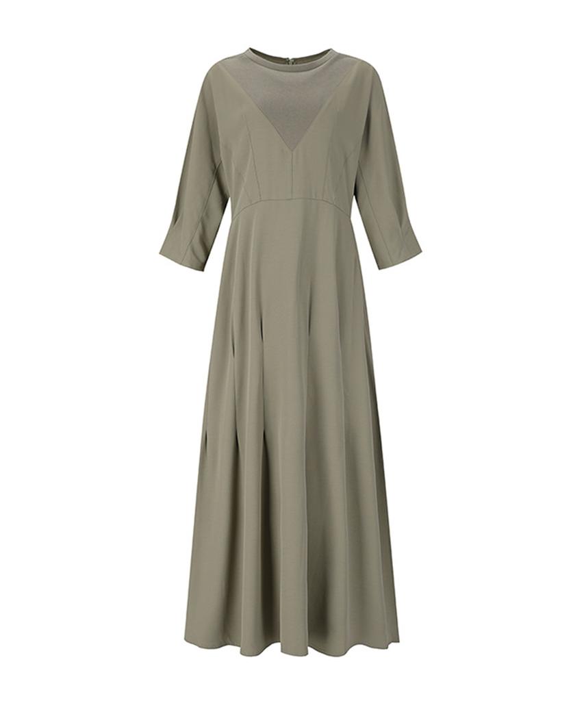 VISITINNEWYORK Pintuck A-Line Dress (Vy7Op16)