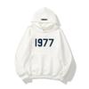 ESSENTIALS Double-Line FOG 1977 Letter Hoodie - Unisex High-Street, Trendy, Loose-Fit, Hua Cotton.