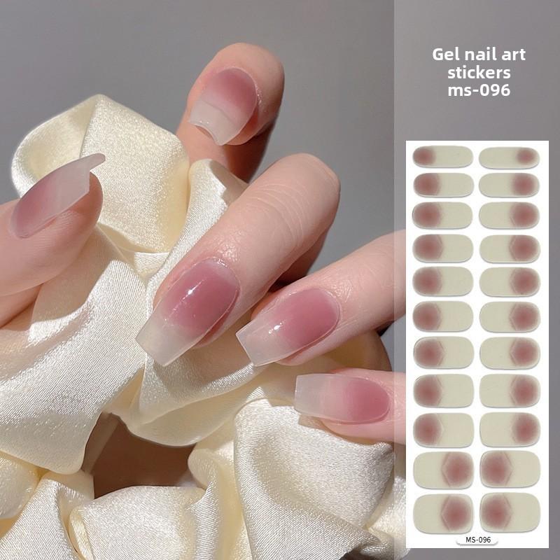 Gel Nail Stickers, 22-finger No-bake Nail Polish Glue, Wearable Nail Pads, Full Application