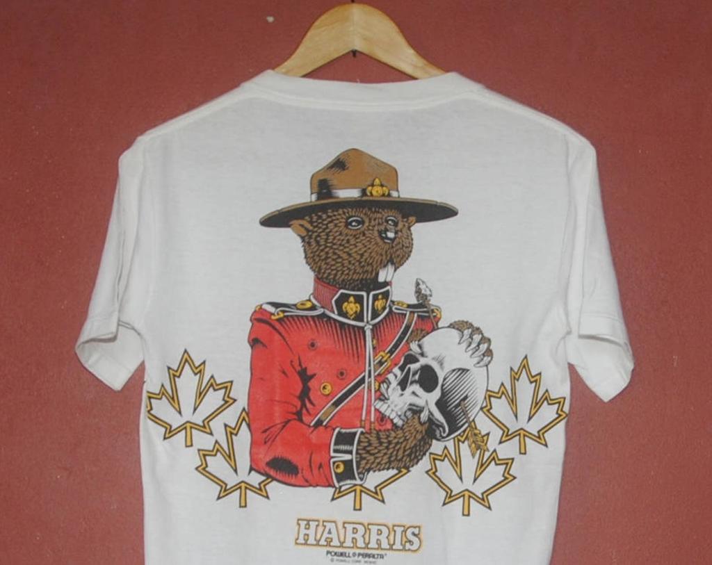 Vintage POWELL PERALTA Kevin Harris 1980s T shirt size Small / 80a 90s Skateboarding skate tee / Powell Peralta Deck Bones Brigade rare tee