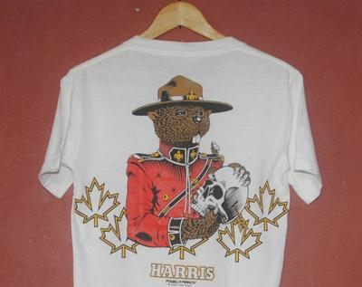 Vintage POWELL PERALTA Kevin Harris 80. léta Tričko velikost Malé / 80a 90. léta Skateboardové skate tričko / Powell Peralta Deska Bones Brigade vzácné tričko