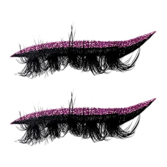 1 pár Líné oční stíny Náplast na řasy Vodotěsné Oční stíny Řasy Make-upové nálepky Opakovaně použitelné Nálepky na oční make-up s umělými řasami Stín