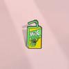 Alloy Unique Cartoon Character Brooch With Colorful Juicy Aesthetic Beverage