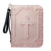 Laitu Custom Pu Book Storage Bag Streamer Handheld Pink Cross Printed Women'S Clutch Bag