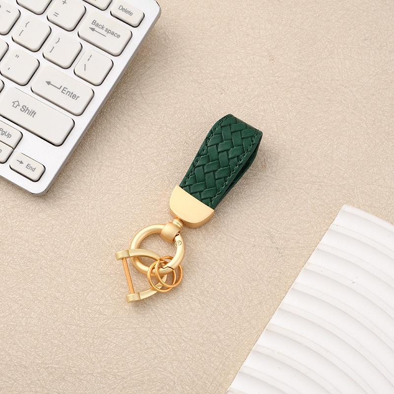 Luxury PU Leather Anti-Lost Motorcycle Car Keychain Pendant