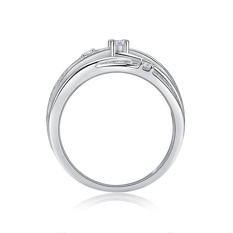 CopperCross Finger Ring Lady Fashion Party Jewelry Shiny Cubic Zirconia Gorgeous Accessories Gift