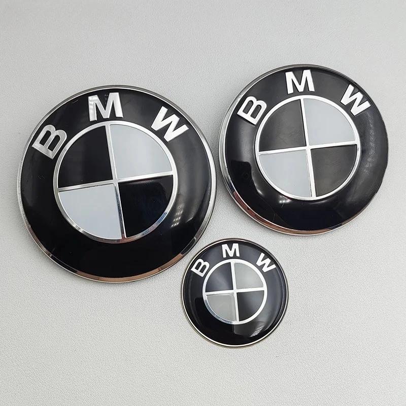 GRUPA BMW 3 szt. 45MM 74MM 82MM Kierownica Samochód Odznaka na maskę Przód Odznaka na klapę bagażnika Tył Dla BMW E36 E64 F10 F30 F32 F34 X1 X3 X5 X6