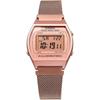 [Casio] CASIO Digital Watch Vintage Series B640WMR-5A Unisex Rose Gold Mesh Metal Band Overseas M...