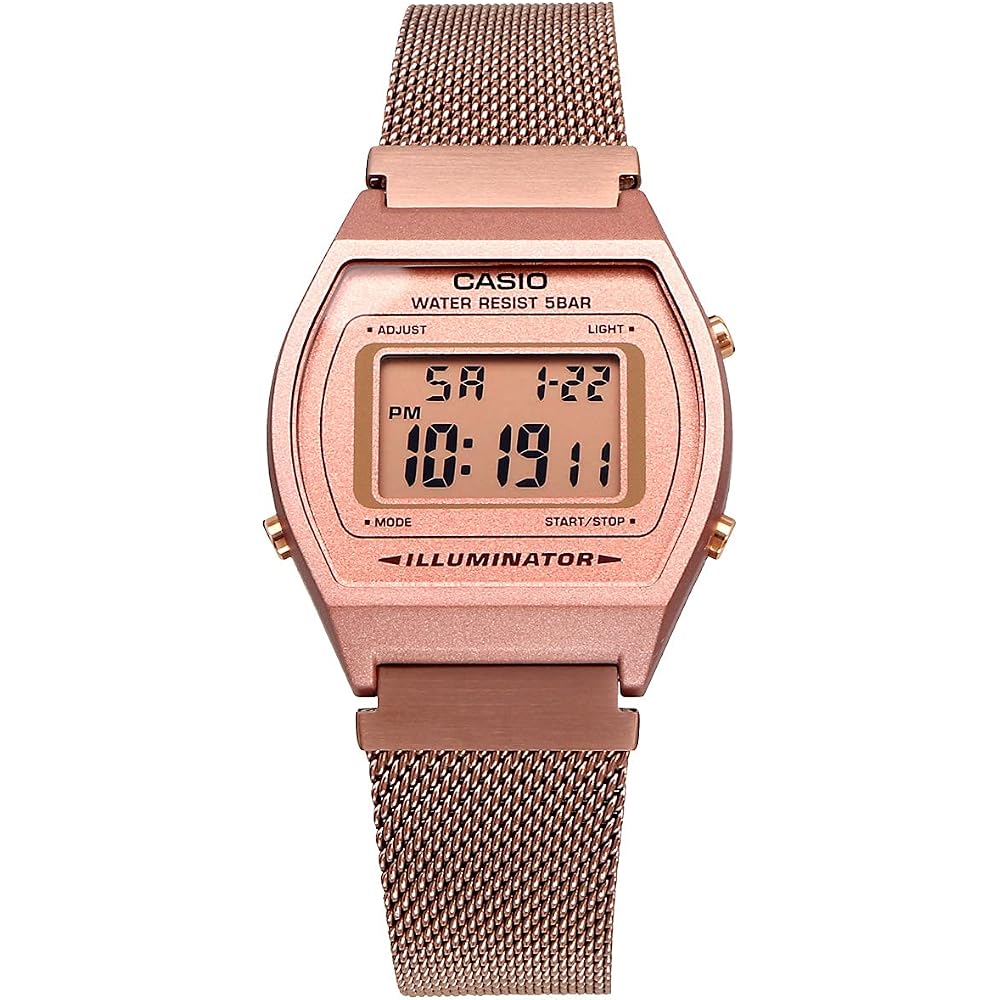 [Casio] CASIO Digital Watch Vintage Series B640WMR-5A Unisex Rose Gold Mesh Metal Band Overseas M...