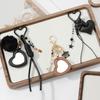 Vintage Leather Keychain Handmade Heart Braided Rope Mirror Charm DIY Accessory Sturdy Leather Key Holder