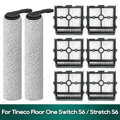 Kompatibel für Tineco Floor One Switch S6 / Stretch S6 Zubehör Walzenbürste Hepa-Filter Ersatzteile Verbrauchsmaterial