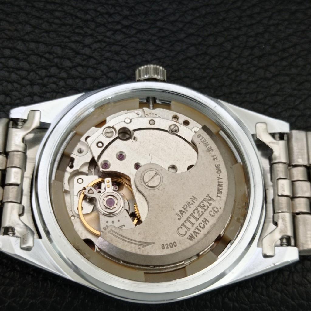 VINTAGE CITIZEN AUTOMATIC 8200 REFURBISHED JAPAN MENS WHITE DIAL WATCH a446848-1