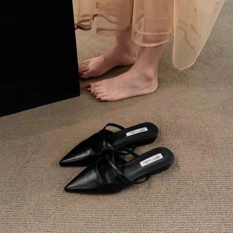 

Женские босоножки Bailamos с острым носком, элегантные туфли на низком каблуке, летняя мода, женские туфли-мюли, туфли-лодочки, туфли-лодочки 40