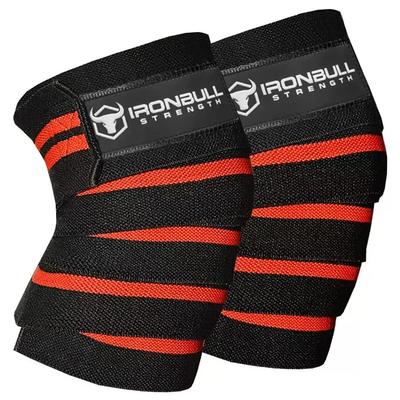 Iron Bull Strength Knee Wraps Elastic Knee and Elbow Support Compression for Gym Workouts Knee Straps for Squatting (Pair) - 80" & - Weightlifting,