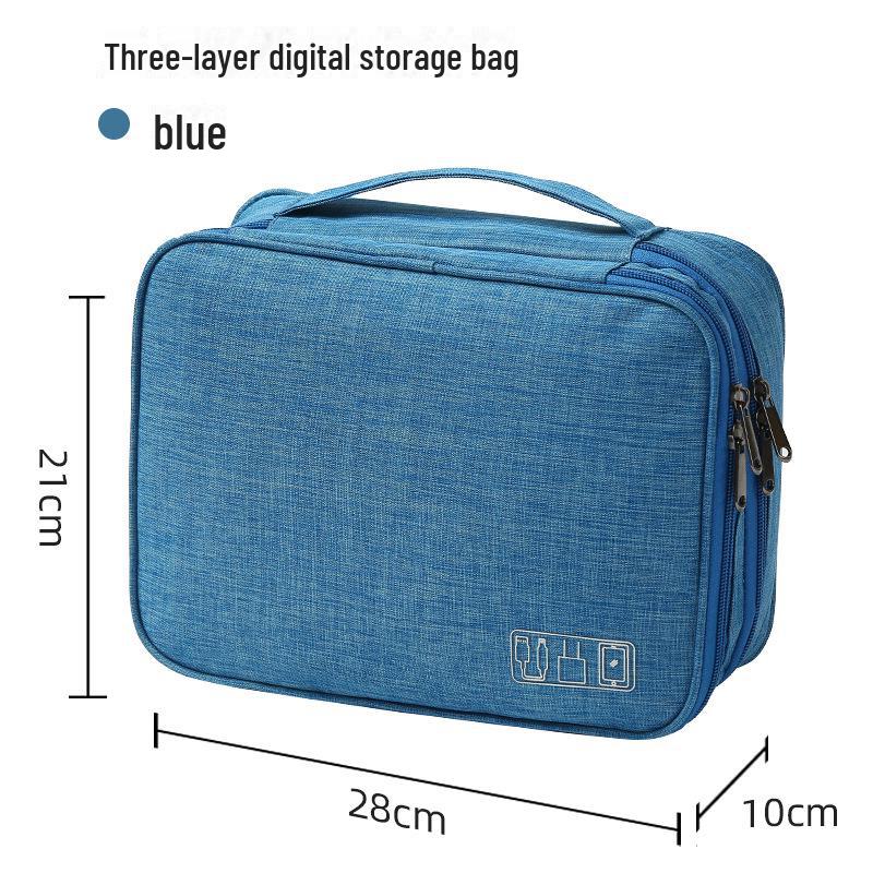Multifunctional Travel Bag for Cables, Chargers, Power Banks, and Cosmetics