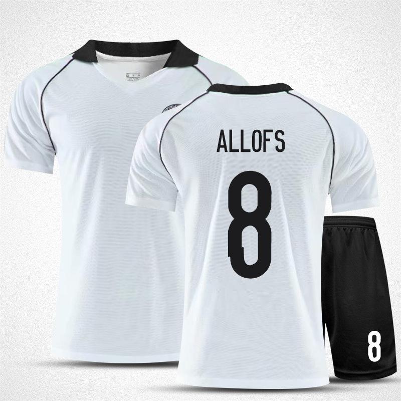 1980 Germany football jersey set Men s No. 8 Alloves European Cup retro football jersey Size 16 (recommended 100-105cm* 15-17.5kg )