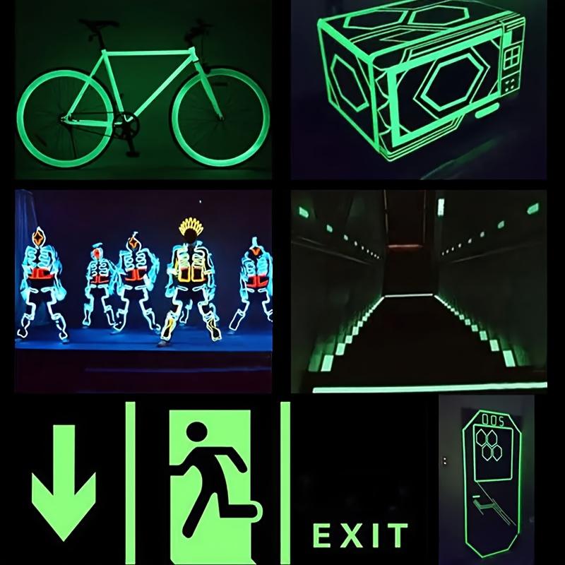 Glow-In-The-Dark Tape Adhesive Tape for Night Visibility Safety Warning Tape for Security and Home Decor