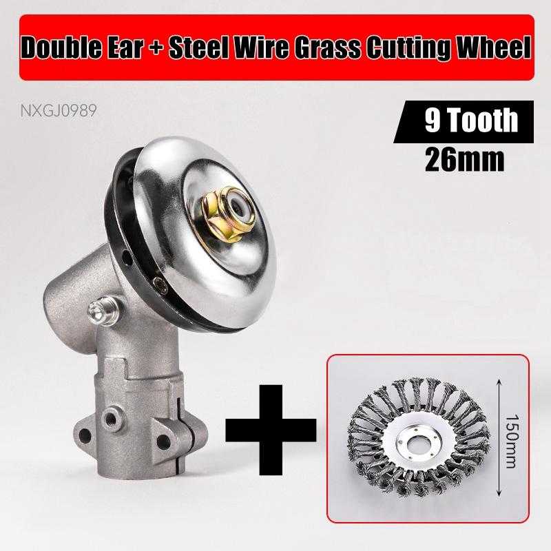 26mm/28mm 9 Tooth Trimmer Gearbox Gearhead Brushcutter Grass Trimmer Replace Gear Head Lawn Mower Parts Gardening Tool