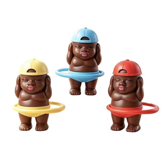 

1/3Pcs Wind-up Fitness Hoop Baby Toy Stress Relief Clockwork Babies Interactive Toy Keychain Pendant Backpack Purse Hanging Decoration Size#3pcs
