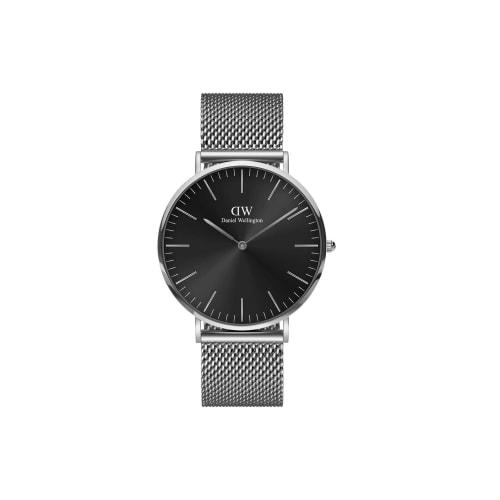 [Official Limited/2 Year Warranty/Genuine] Daniel Wellington DW Men's Watch Classic Mesh Onyx 40mm Watch for Men Silver Blue/Brown Luxury Watch Leathe