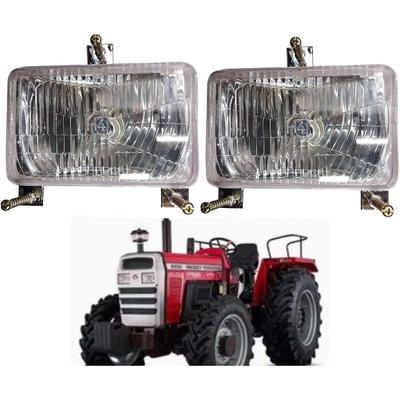 Tractor Headlight Mounting Kit 12V Bulbs Fits for Massey Ferguson 240 265-275-285-290-298 Landini 200 3000 300 6100