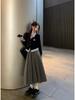 Women's Korean Academy Style Faux Two-Piece Colorblock Polo Shirt - Autumn 2025 New Arrival