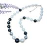 S925 Sterling Silver Black Agate & Pearl Choker Necklace for Women - Niche Luxury Design