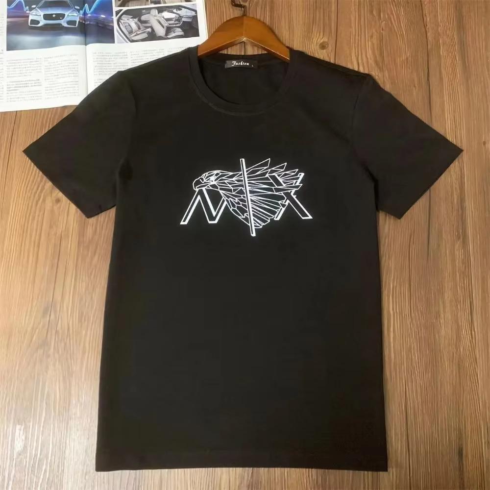 

Трендовая футболка 2024 года, летняя мужская женская футболка с коротким рукавом от люксового бренда, дизайнерская футболка, топы в стиле хип-хоп, уличная футболка Y2k S чёрный