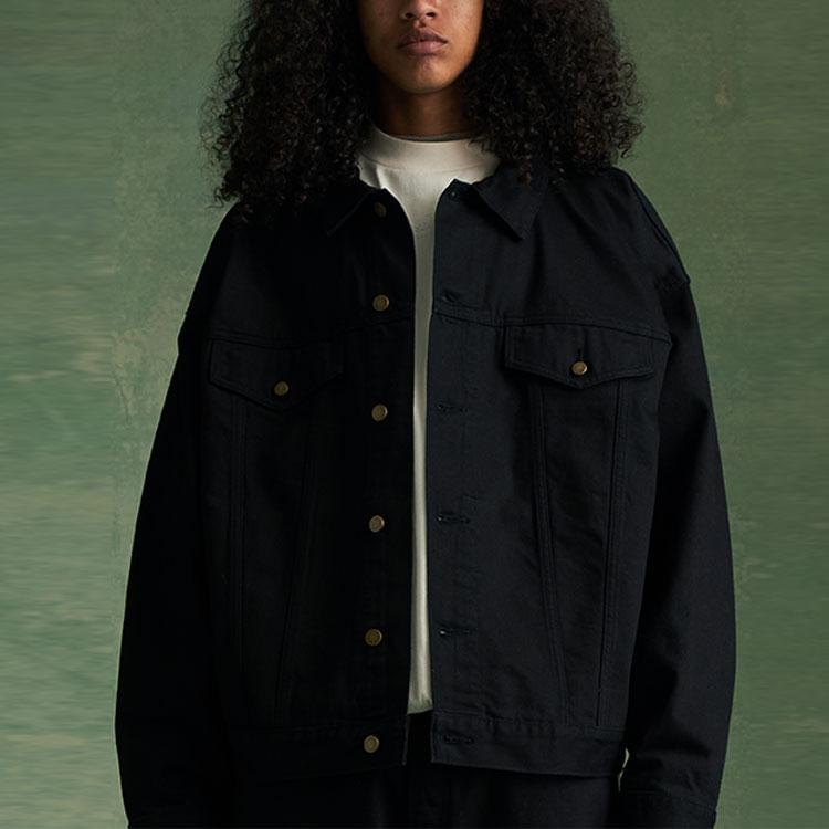 Fear of God Essentials Denim Jacket Jet Black Men Outerwear 202BT234270F