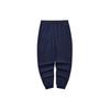 Solid Color Mid Waist Loose Fit Cuffed Knit Sports Pants Men Bottoms Navy-Blue L224M052-00DU