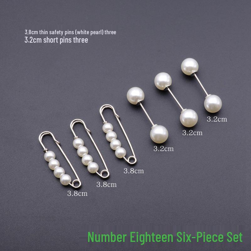 Anti-Exposure Safety Pin Brooch Set for Clothing, Cardigans, Scarves, Dresses, and Waist-Cinching