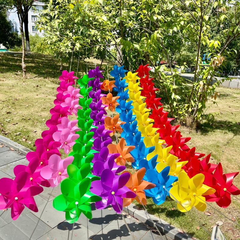 Six-Petal Pinwheel with Steel Wire: Outdoor Hanging Decoration for Festivals, Buildings, Scenic Spots, and Homestays