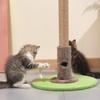 Cat Toy Realistic Coconut Tree Shape Scratching Post with Sisal Claw Grinding Column Hanging Balls Interactive Cat Scratcher