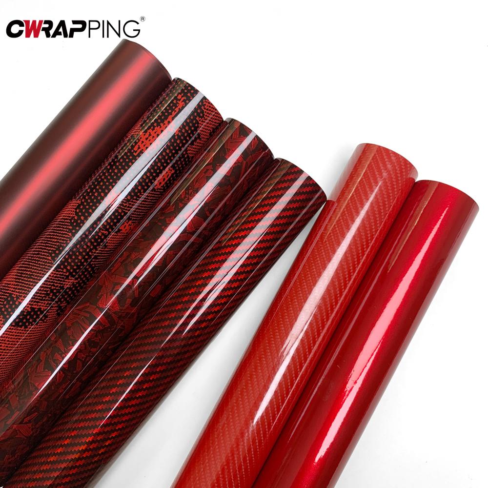 Car Sticker PVC Red Self-adhesive Protective Film Waterproof and Scratch-proof Suitable for Gear Handle Center Console Panel