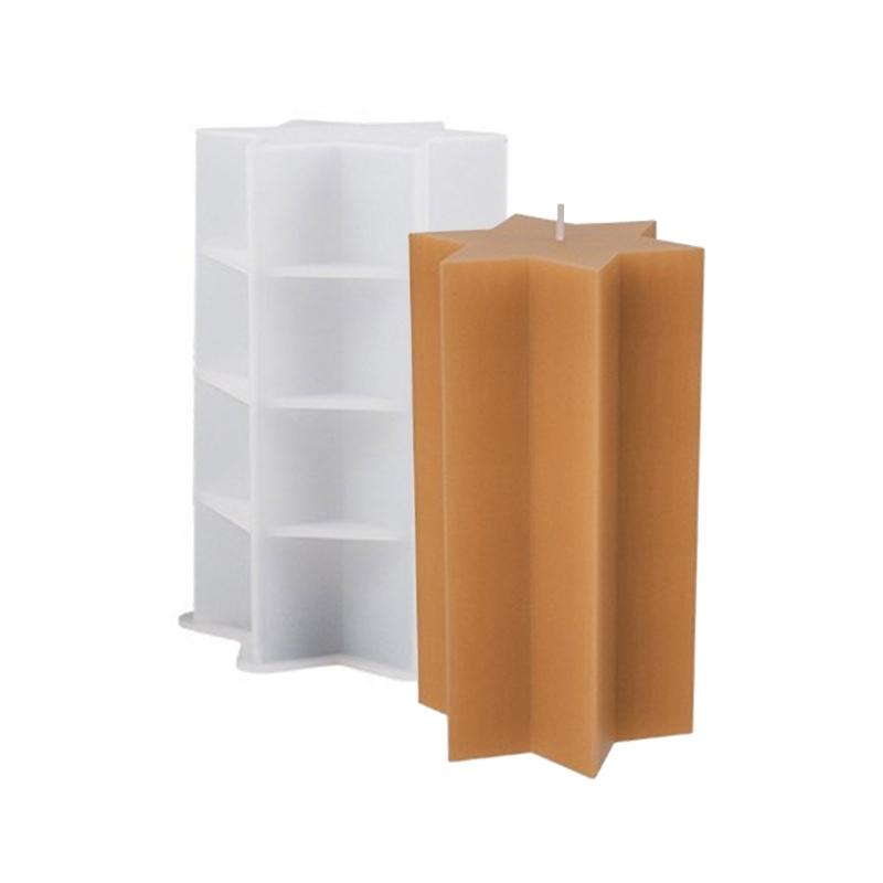 Silikonová forma na ozdobu ve tvaru hvězdného sloupu Silikonové formy na svíčky Forma na hlínu Formy na ruční výrobu Silikonový materiál pro DIY