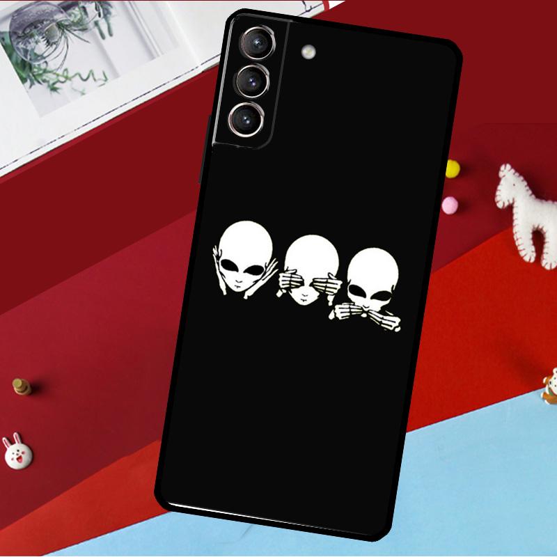 Aesthetic Alien Case For Samsung Galaxy S20 FE S21 FE S22 S23 Ultra Note 20 S9 S10 Note 10 Plus Back Cover