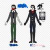 Cartoon Joker Clown Iron On Heat Transfer Printing Vinyl Patches Sticker for Clothes DIY Appliques Washable Patches