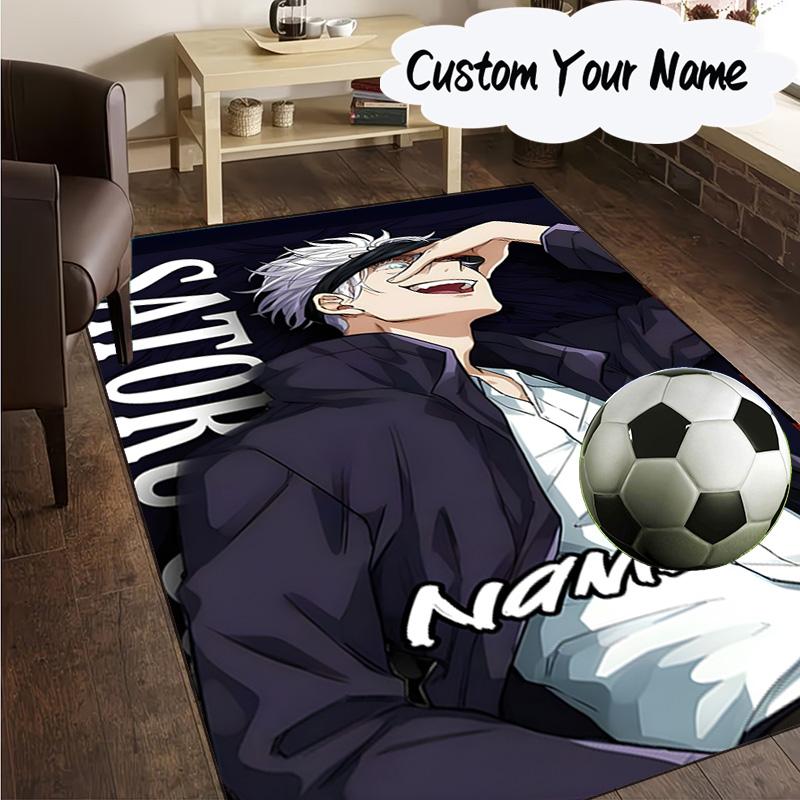 Custom Name Powerful Anime Jujutsu Carpet, Chair Rug,Area Rug for Office Bedroom living rooms bedroom, Doormat decor Christmas fan gifts