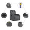 Massage Chair Relaxation Chair Grey Faux Leather