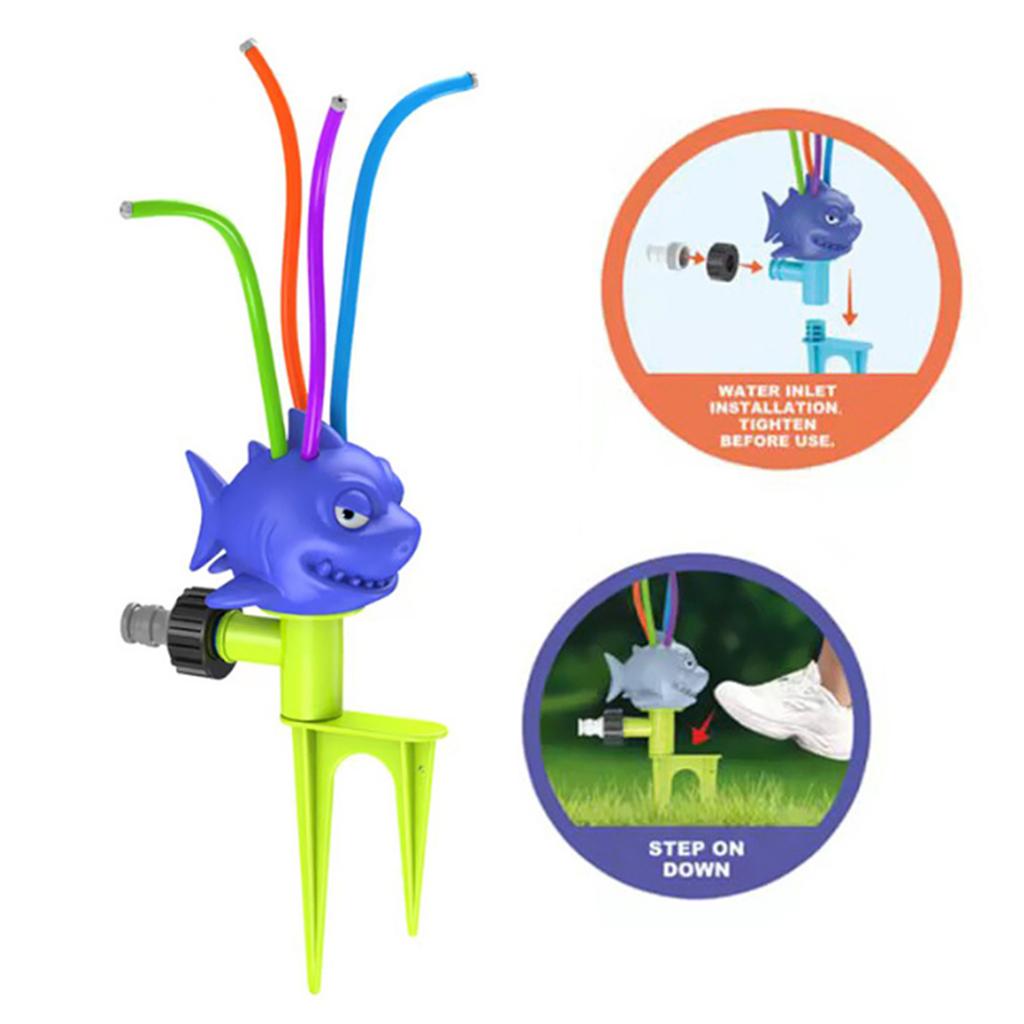 Cartoon Water Sprinkler Kids Spray Water Toy Squirt Spray Toy Summer Beach Outside Swimming Toy Garden Yard Supplies