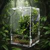 Transparent Reptile Feeding Box Ventilated Buckle Lock Acrylic Crawler Box Anti-escape Lizard Enclosure For Lizard Spider