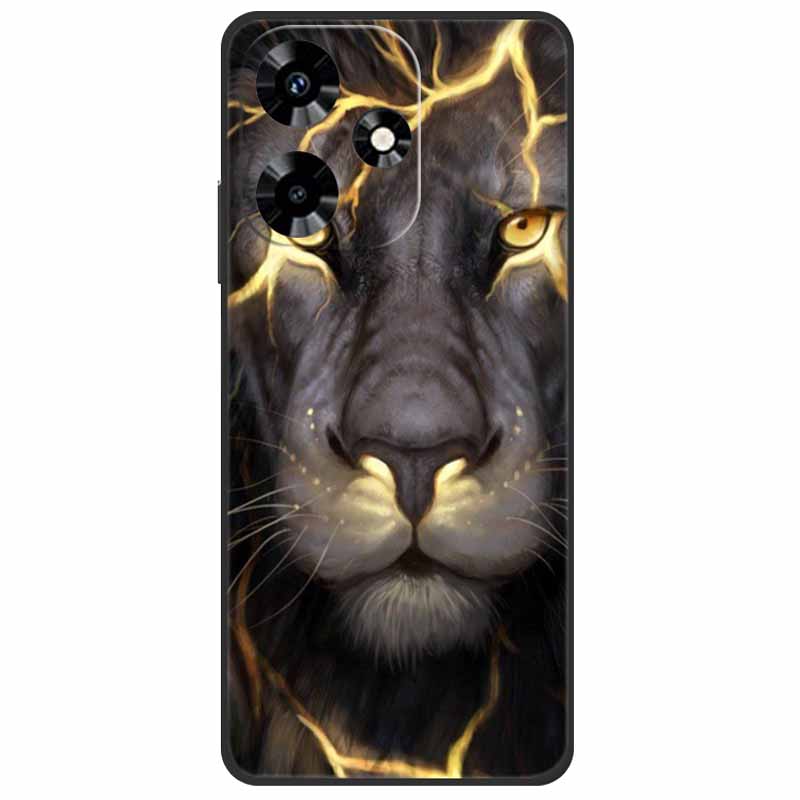 For Infinix Hot 30i NFC Case X669D Silicone Wolf Lion TPU Soft Fundas For Infinix Hot 30i X669C Hot30i 2023 Protector Black Capa