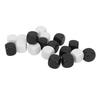 20 Pcs DIY Sticker Dice Blank Durable Plastic Dice Smoothed Surface Six Sided Dice with Rounded Corners White and Black