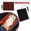 Winter Warm USB Heated Seat Cushion Pad 3 Temperature Settings Heating Mat for Office Chair Home Use Safe Pet Warmer for Cats