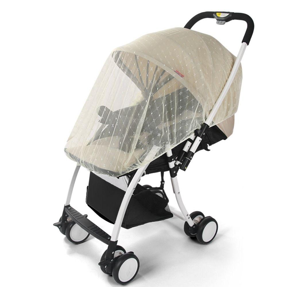 Braced Infant Mosquito Nets Carved Foldable Net Baby Stroller Mosquito Nets  Go for A Walk