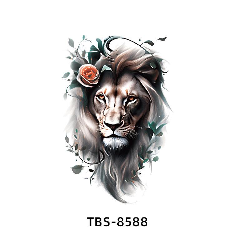 Realistiska Djurtotem Tatuering Klistermärken: Drake, Fenix, Tiger, Varg